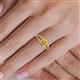 5 - Ana Desire Oval Cut Citrine and Round Diamond Twist Rope Split Shank Engagement Ring 