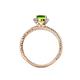 4 - Ana Desire Oval Cut Peridot and Round Diamond Twist Rope Split Shank Engagement Ring 