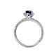 4 - Ana Desire Oval Cut Blue Sapphire and Round Diamond Twist Rope Split Shank Engagement Ring 
