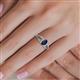 5 - Ana Desire Oval Cut Blue Sapphire and Round Diamond Twist Rope Split Shank Engagement Ring 