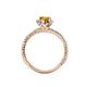 4 - Ana Desire Oval Cut Citrine and Round Diamond Twist Rope Split Shank Engagement Ring 
