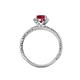 4 - Ana Desire Oval Cut Ruby and Round Diamond Twist Rope Split Shank Engagement Ring 