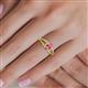 5 - Ana Desire Oval Cut Pink Tourmaline and Round Diamond Twist Rope Split Shank Engagement Ring 