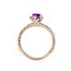 4 - Ana Desire Oval Cut Amethyst and Round Diamond Twist Rope Split Shank Engagement Ring 
