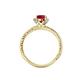 4 - Ana Desire Oval Cut Ruby and Round Diamond Twist Rope Split Shank Engagement Ring 