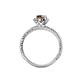 4 - Ana Desire Oval Cut Smoky Quartz and Round Diamond Twist Rope Split Shank Engagement Ring 