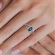 5 - Ana Desire Oval Cut London Blue Topaz and Round Diamond Twist Rope Split Shank Engagement Ring 