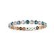 2 - Valerie 2.40 mm London Blue Topaz and Lab Grown Diamond Eternity Band 