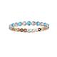 2 - Valerie 2.40 mm Blue Topaz and Lab Grown Diamond Eternity Band 