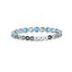 2 - Valerie 2.40 mm Blue Topaz and Lab Grown Diamond Eternity Band 