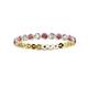 2 - Valerie 2.40 mm Rhodolite Garnet and Lab Grown Diamond Eternity Band 