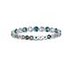 2 - Valerie 2.40 mm London Blue Topaz and Lab Grown Diamond Eternity Band 