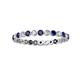 2 - Valerie 2.40 mm Blue Sapphire and Lab Grown Diamond Eternity Band 