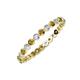 3 - Valerie 2.40 mm Citrine and Lab Grown Diamond Eternity Band 