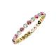 3 - Valerie 2.40 mm Rhodolite Garnet and Lab Grown Diamond Eternity Band 