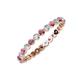 3 - Valerie 2.40 mm Rhodolite Garnet and Lab Grown Diamond Eternity Band 