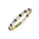 3 - Valerie 2.40 mm Black Diamond and White Lab Grown Diamond Eternity Band 