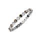 3 - Valerie 2.40 mm Smoky Quartz and Lab Grown Diamond Eternity Band 
