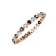 3 - Valerie 2.40 mm Smoky Quartz and Lab Grown Diamond Eternity Band 