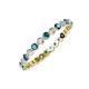 3 - Valerie 2.40 mm London Blue Topaz and Lab Grown Diamond Eternity Band 