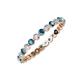 3 - Valerie 2.40 mm London Blue Topaz and Lab Grown Diamond Eternity Band 