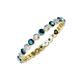 3 - Valerie 2.40 mm Blue Diamond and White Lab Grown Diamond Eternity Band 