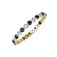 3 - Valerie 2.40 mm Blue Sapphire and Lab Grown Diamond Eternity Band 