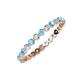 3 - Valerie 2.40 mm Blue Topaz and Lab Grown Diamond Eternity Band 