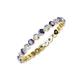 3 - Valerie 2.40 mm Iolite and Lab Grown Diamond Eternity Band 