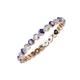 3 - Valerie 2.40 mm Iolite and Lab Grown Diamond Eternity Band 