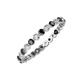 3 - Valerie 2.40 mm Black Diamond and White Lab Grown Diamond Eternity Band 