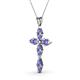2 - Ife Petite Tanzanite Cross Pendant 