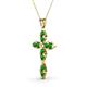 2 - Ife Petite Green Garnet Cross Pendant 