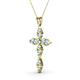 2 - Ife Petite Aquamarine Cross Pendant 