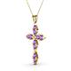 2 - Ife Petite Amethyst Cross Pendant 