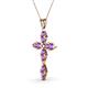 2 - Ife Petite Amethyst Cross Pendant 