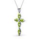 2 - Ife Petite Peridot Cross Pendant 