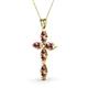 2 - Ife Petite Rhodolite Garnet Cross Pendant 