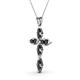 2 - Ife Petite Black Diamond Cross Pendant 