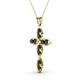 2 - Ife Petite Black Diamond Cross Pendant 