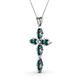 2 - Ife Petite London Blue Topaz Cross Pendant 