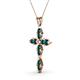 2 - Ife Petite London Blue Topaz Cross Pendant 