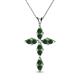 1 - Ife Petite Lab Created Alexandrite Cross Pendant 