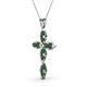 2 - Ife Petite Lab Created Alexandrite Cross Pendant 