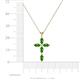4 - Ife Petite Green Garnet Cross Pendant 