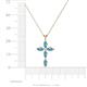 4 - Ife Petite Blue Topaz Cross Pendant 