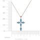 4 - Ife Petite Blue Topaz Cross Pendant 