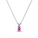 1 - Jassiel 5x3 mm Oval Cut Pink Sapphire Double Bail Solitaire Pendant Necklace 
