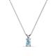 1 - Jassiel 5x3 mm Oval Cut Aquamarine Double Bail Solitaire Pendant Necklace 