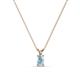 1 - Jassiel 5x3 mm Oval Cut Aquamarine Double Bail Solitaire Pendant Necklace 